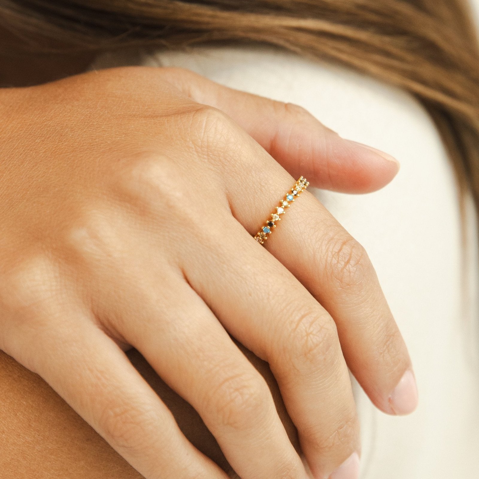 Adeline Rainbow Crystal Ring - Image 3