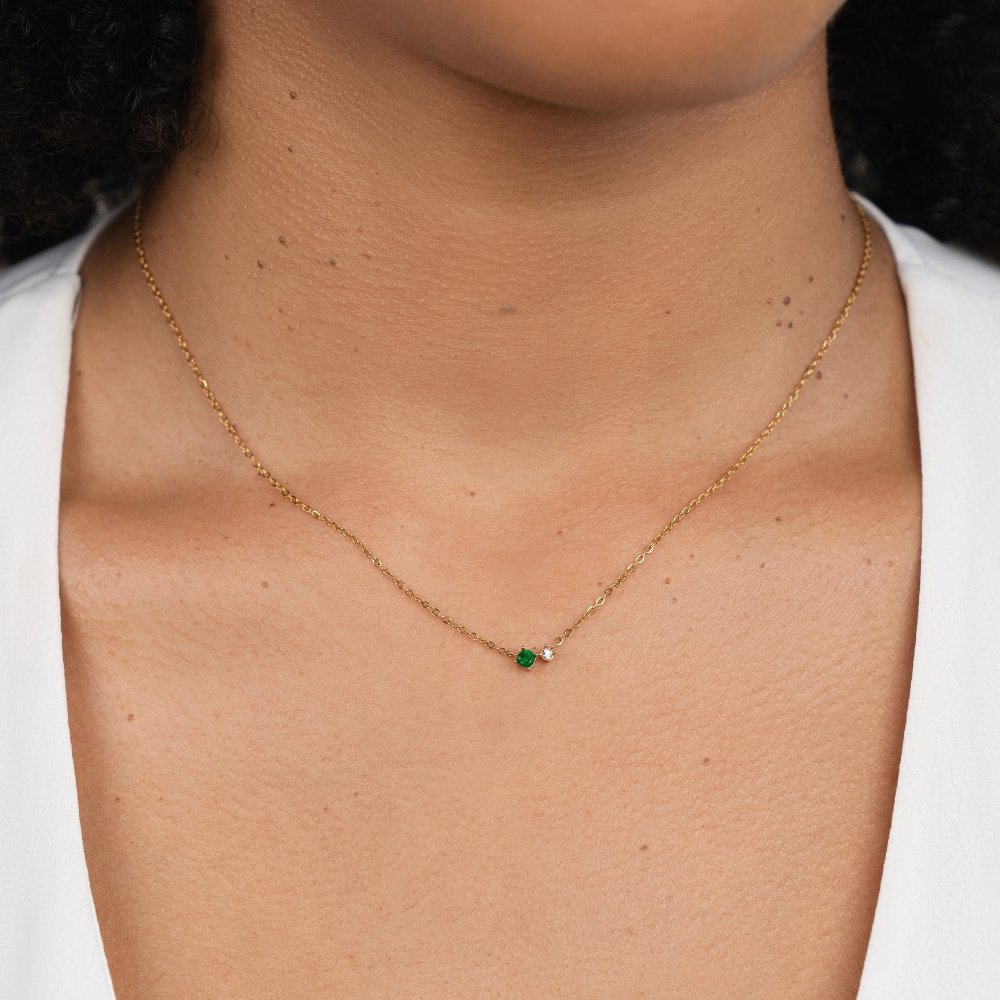 Alea Crystal Birthstone Necklace - Image 2