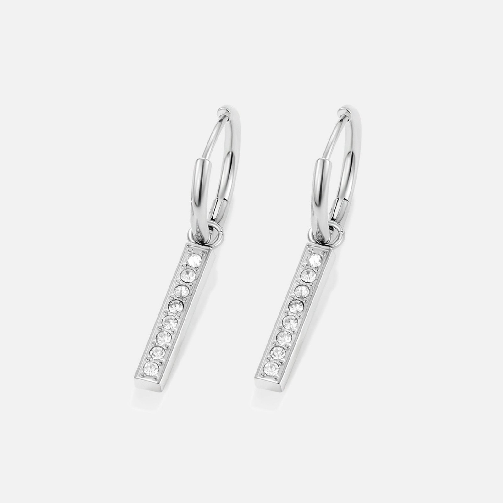 Dana Crystal Bar Hoop Earrings