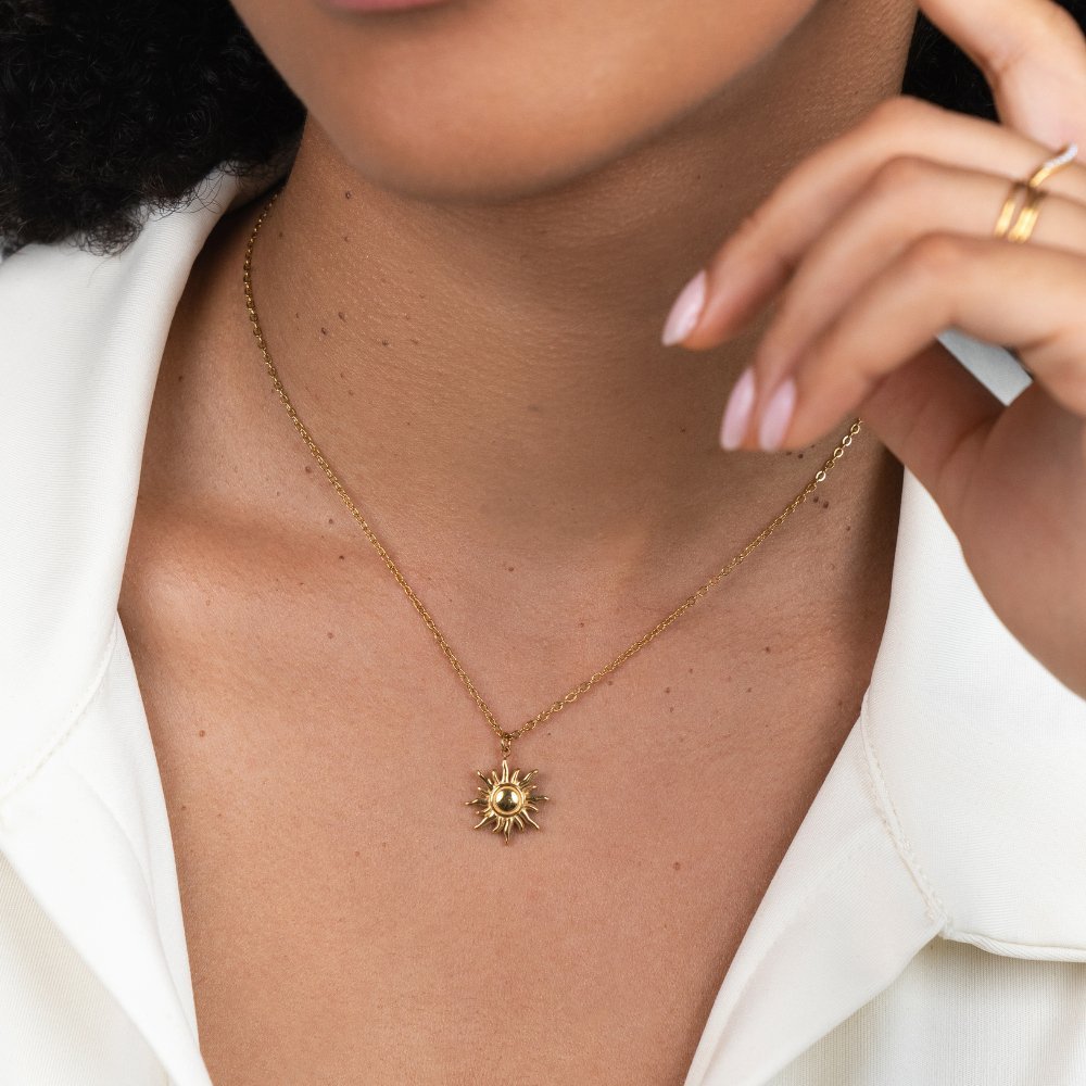 Golden Sunburst Necklace - Image 3