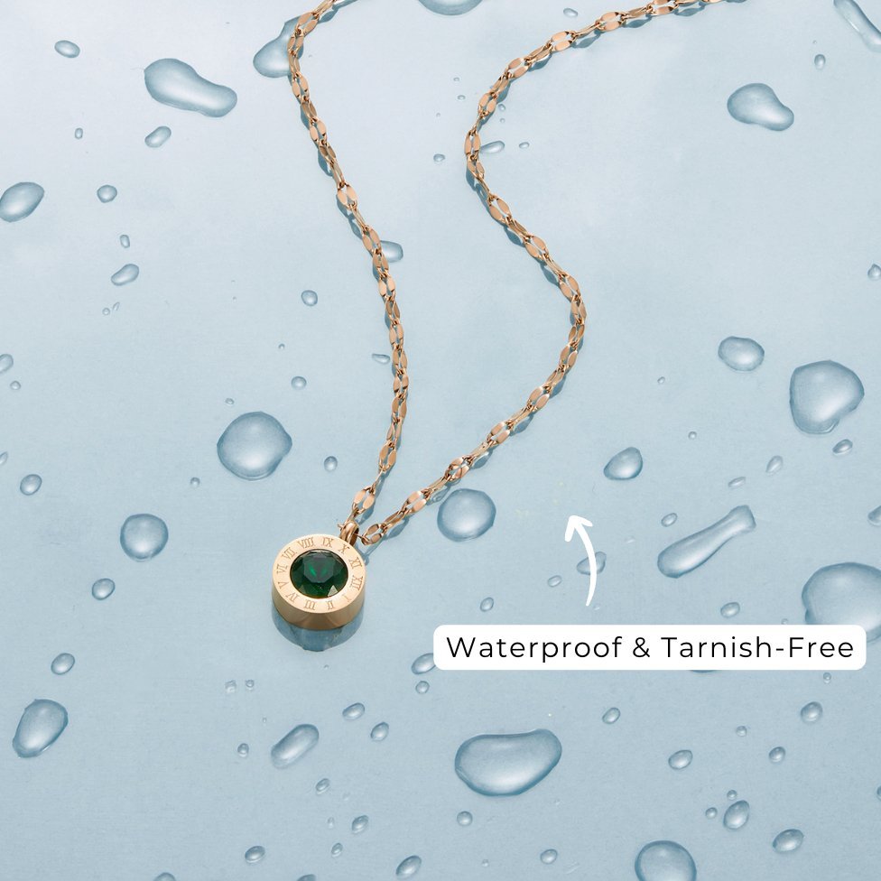 Green Crystal Athena Necklace - Image 6