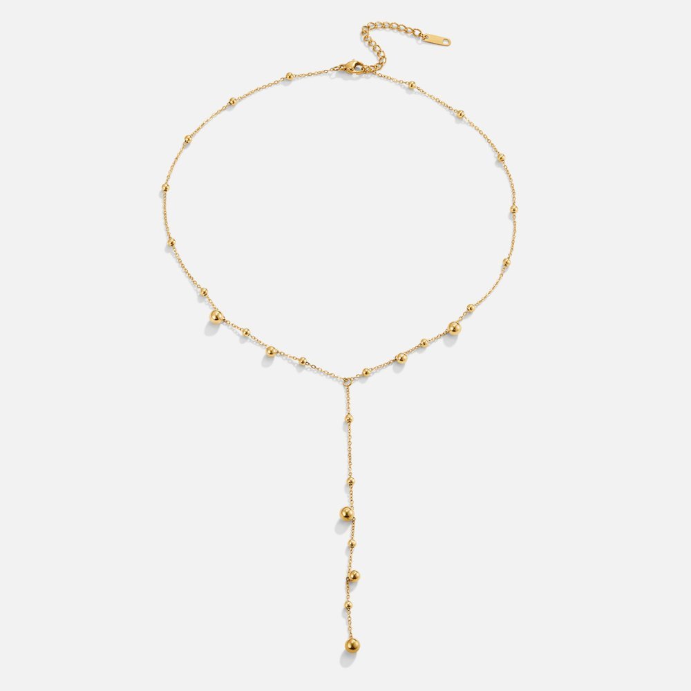 Lovi Gold Beads Tassel Necklace - Image 2