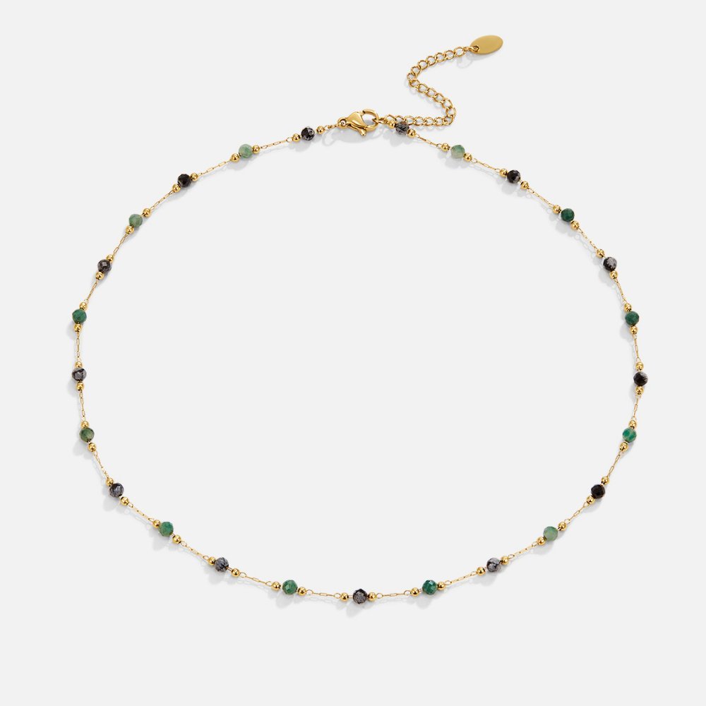 Lulu Forest Beaded Stone Necklace - Image 4