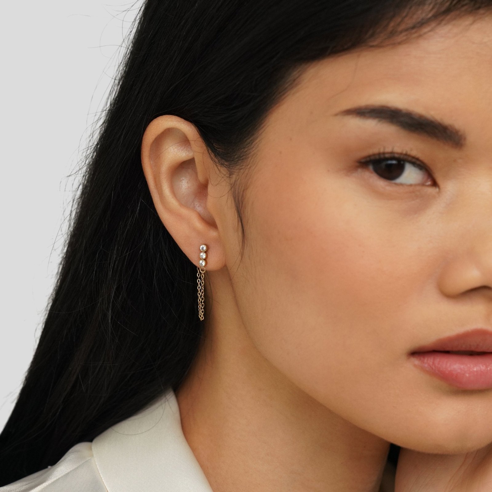 Mara Crystal Chain Earrings - Image 4