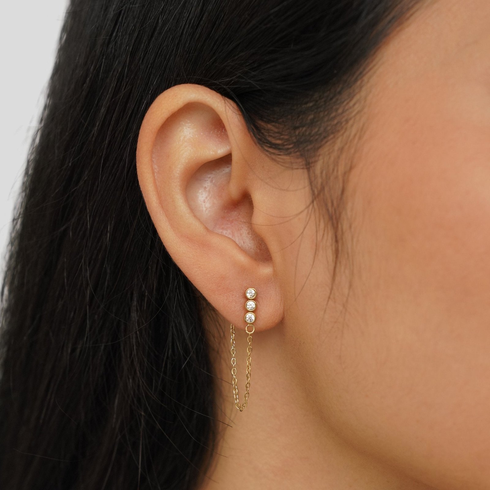 Mara Crystal Chain Earrings - Image 2