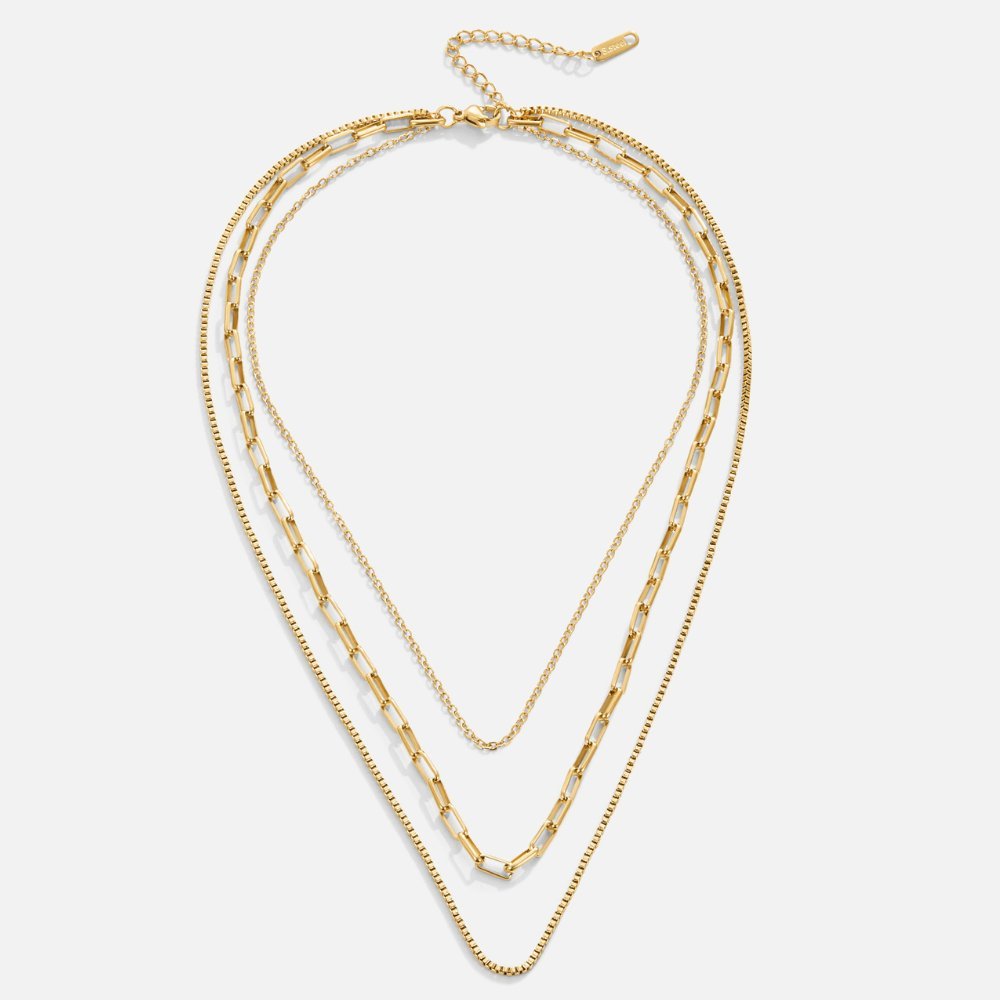Miela Layered Chain Necklace - Image 4