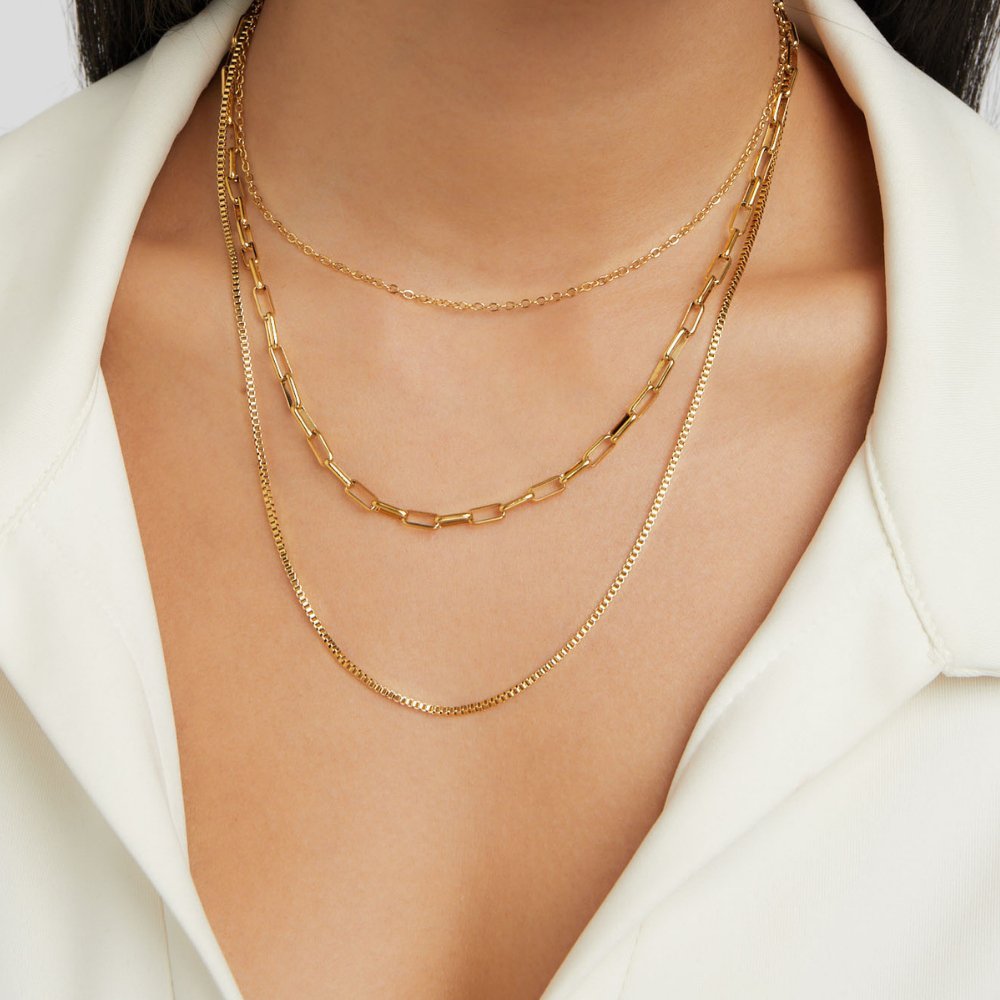 Miela Layered Chain Necklace - Image 2