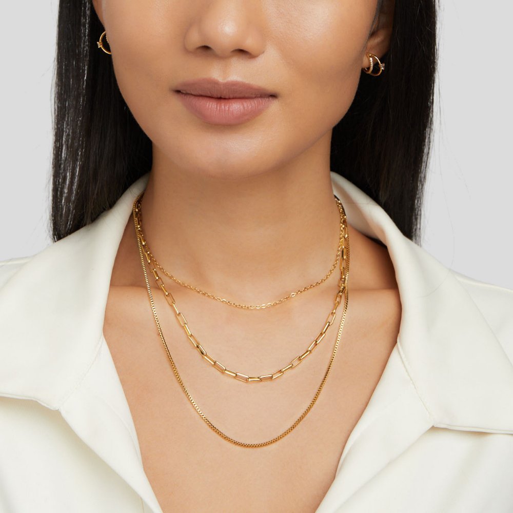 Miela Layered Chain Necklace - Image 3