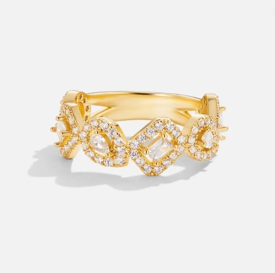 Milana Gold Crystal Ring - Image 3