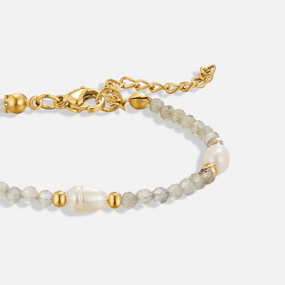 Moonstone & Pearl Bead Bracelet - Image 4